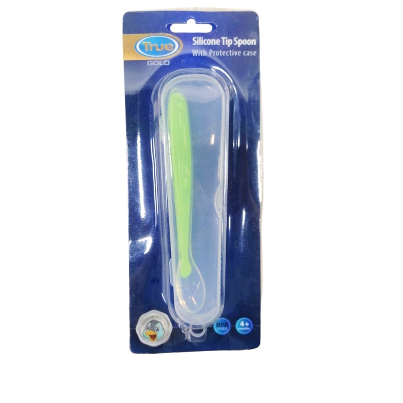 True Silicone Spoon with Storage Case  Green