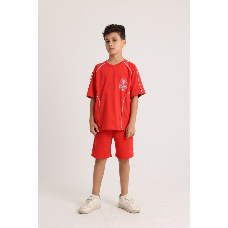 Unisex Red 2-Piece Outfit Set|Red|4-5Y|6-7Y|8-9Y|10Y11Y|12-13Y