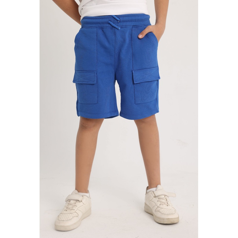 Unisex Cotton Shorts  Blue|Blue|4-5Y|6-7Y|8-9Y|10Y11Y|12-13Y
