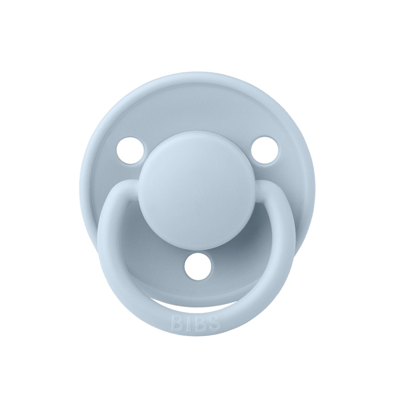 BIBS Baby Pacifier De Lux Round Latex Size 1 - Baby Blue
