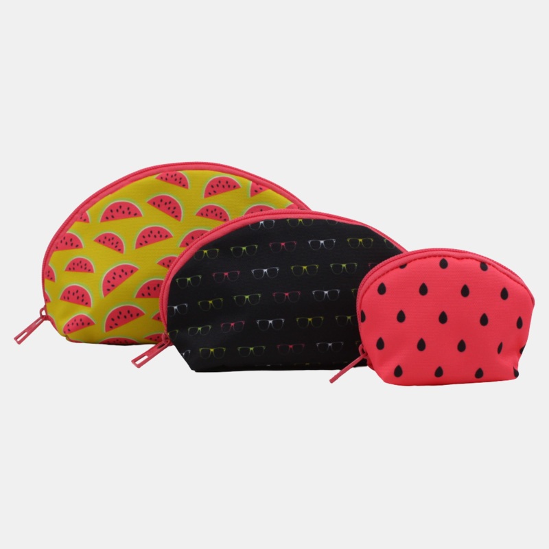 Sunglasses & Melons Make-Up Round Bags