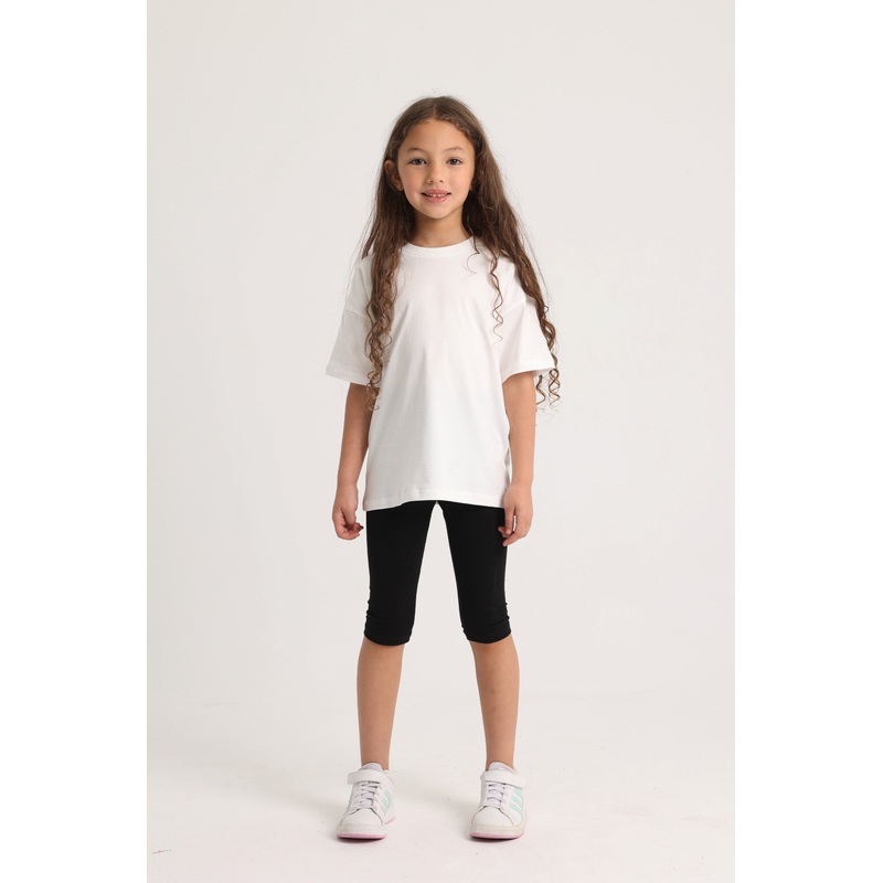 Unisex Kids Basic Cotton T-Shirt - White