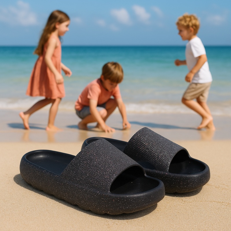 Black Rubber Slippers|Black|37|38|39|40|41|31|32|33|34|35|36