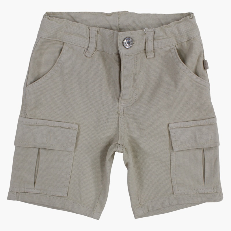 Boys Gabardine Cargo Shorts  Beige