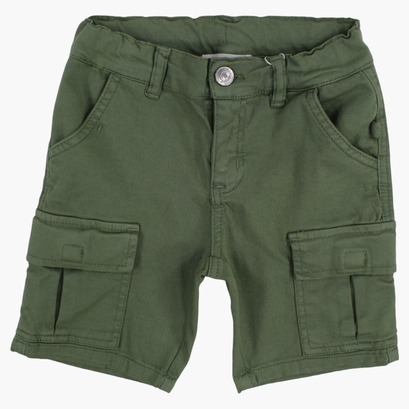 Boys Gabardine Cargo Shorts  Olive