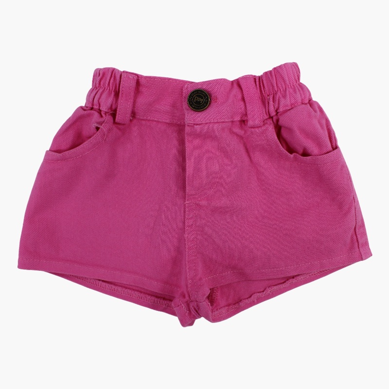 Baby Girls Gabardine Shorts  Fuchsia