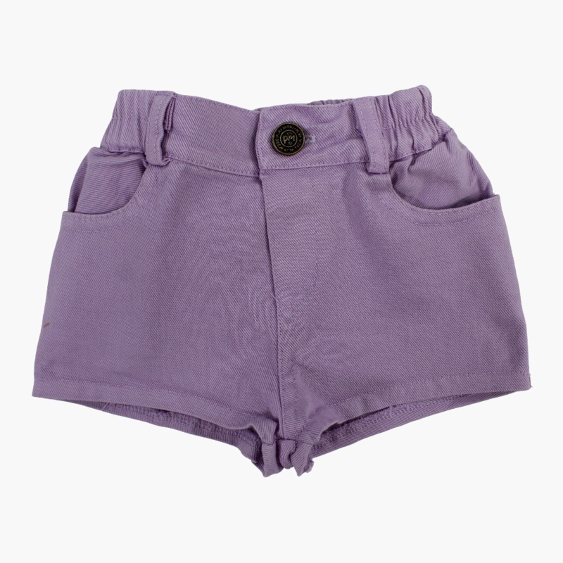 Baby Girls Gabardine Shorts  Purple