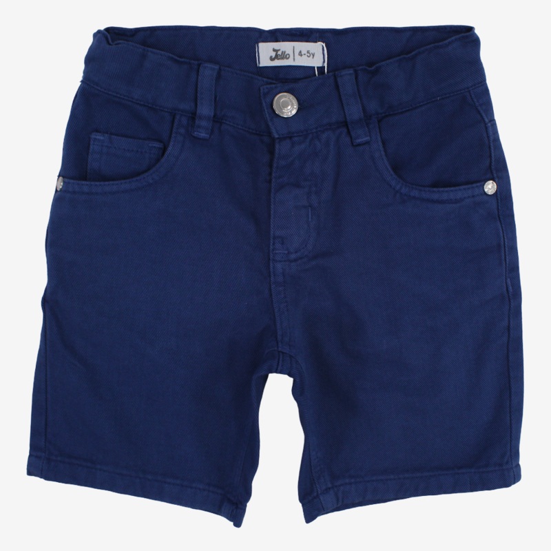 Boys Gabardine Shorts  Indigo|Indigo|4-5Y|5-6Y|6-7Y|7-8Y|9-10Y|11-12Y