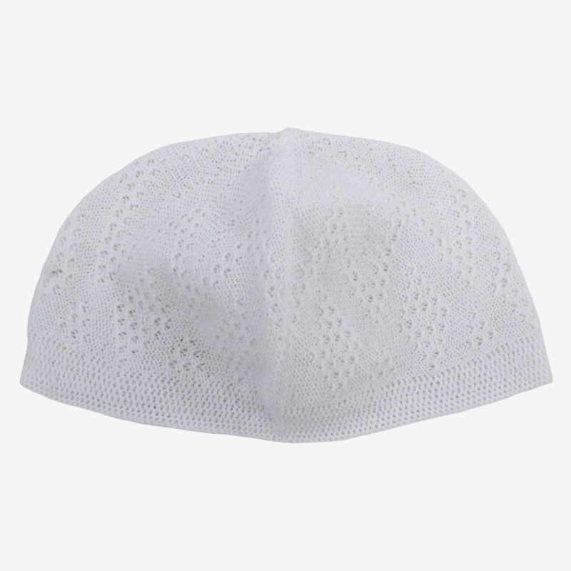 Boys Muslim Prayer Hat  White