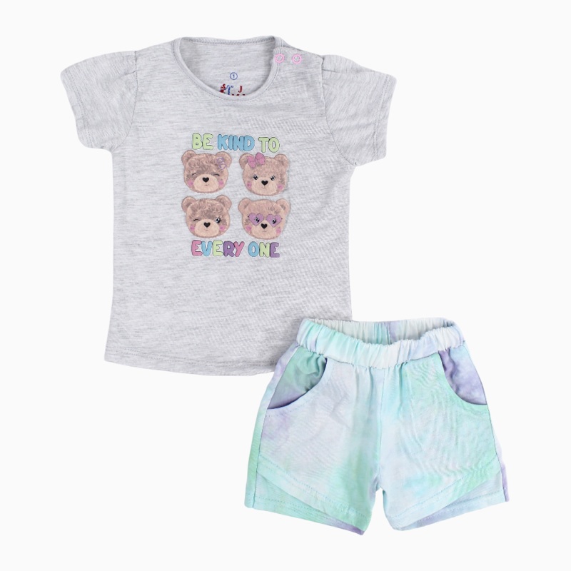 Baby Girls Cotton Pajama Set  Four Bears Design
