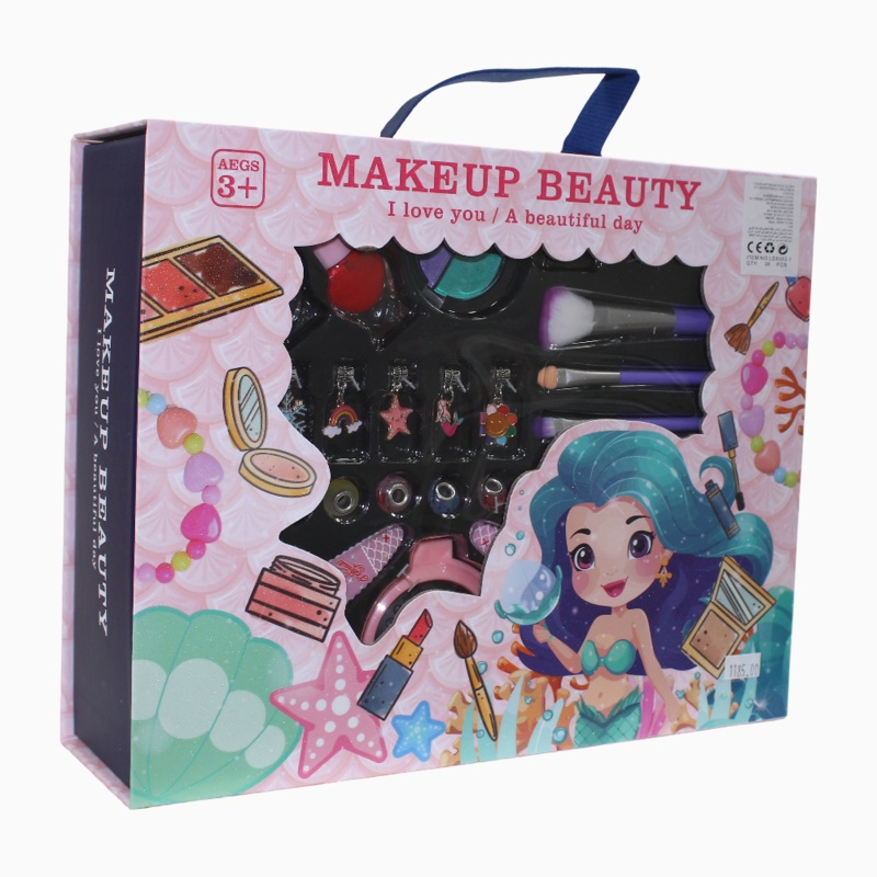 Handheld Make-Up & Jewelry Gift Box  With Brushes