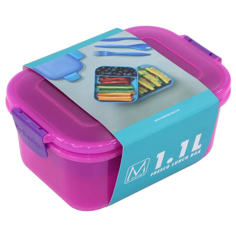 M Design Lunch Box, 1.1 Liter - Purple