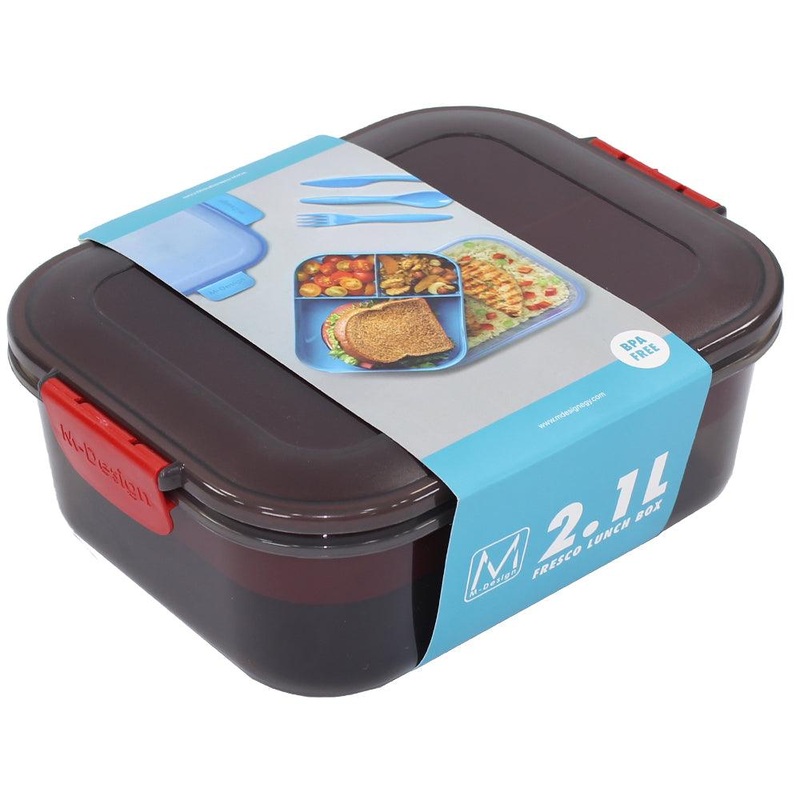 M Design Lunch Box, 2.1 Liter - Black