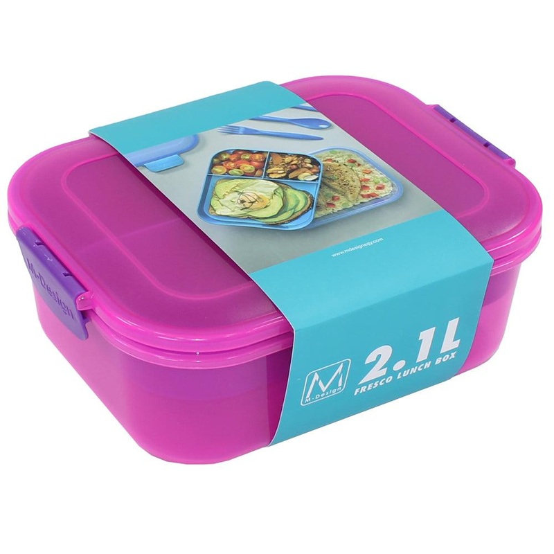 M Design Lunch Box, 2.1 Liter - Purple