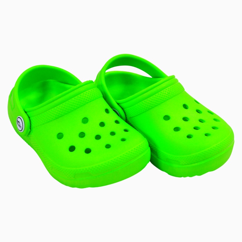 Unisex Baby Rubber Clogs  Neon Green