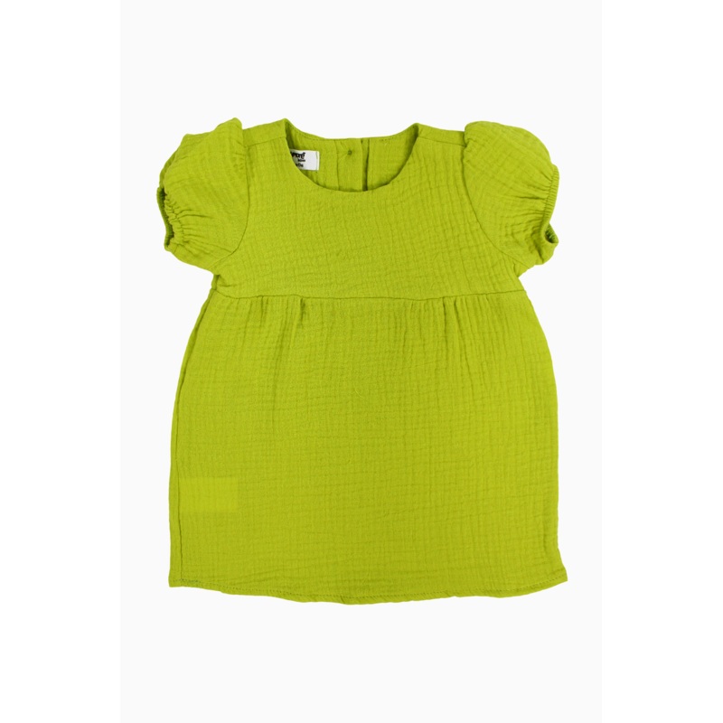 Baby Girls Cotton Dress  Light Green