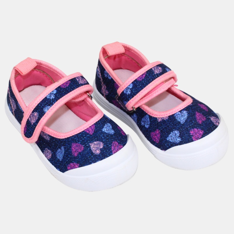 Baby Girls' Navy Canvas Shoes|Navy|19|20|21|22|23|24