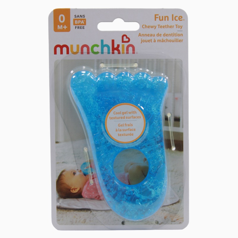 Munchkin Fun Ice Foot Chewy Teether - Blue - 0 months +