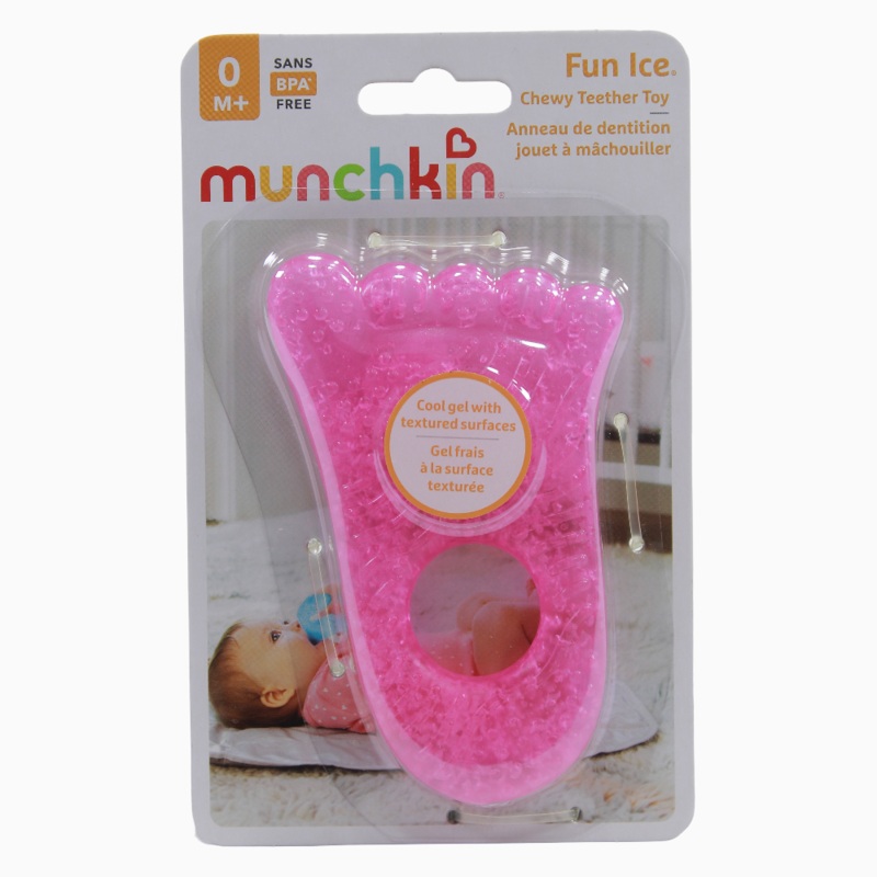 Munchkin Fun Ice Foot Chewy Teether - Pink - 0 months +