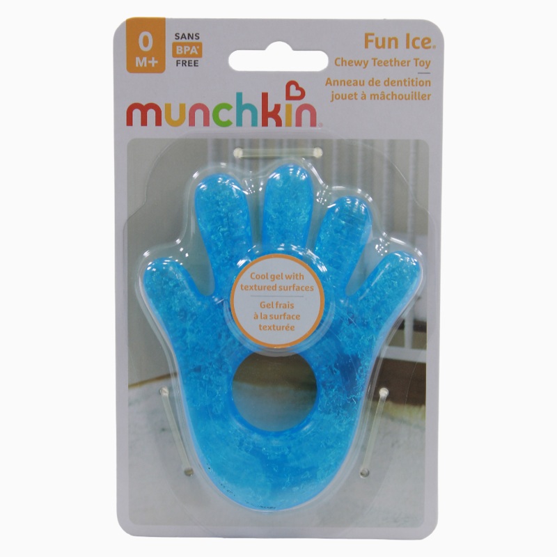 Munchkin Fun Ice Hand Chewy Teether - Blue - 0 months +