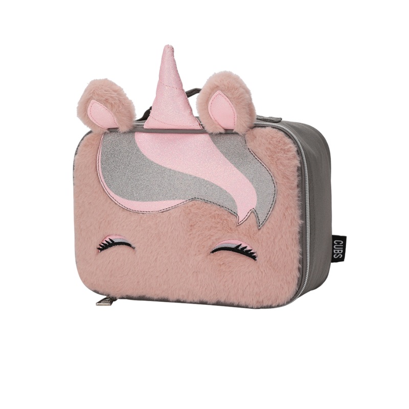 Cubs Pink Unicorn Sequin & Fur  Lunch Bag