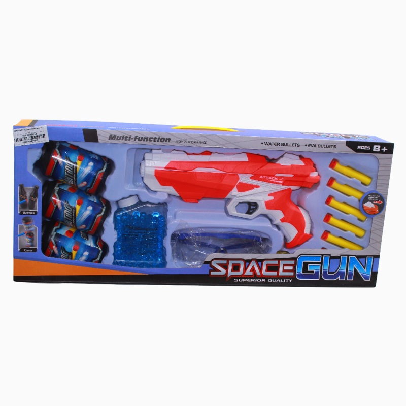 Foam & Gel Bullet Gun with Accessories - White And Red