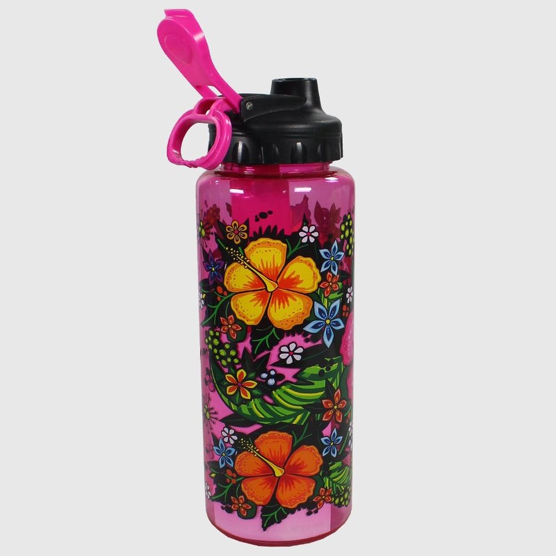 Fuchsia Flowery Cool Gear Water Bottle 946 ML