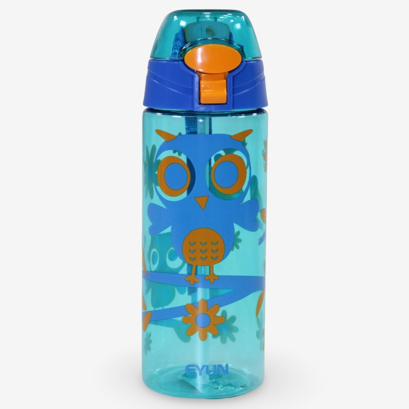 Plastic Water Bottle - Owl Design (600ml)