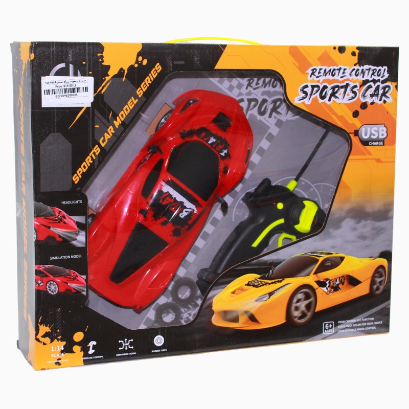 Remote Control Sports Car  1:16 Scale  Rechargeable - Red