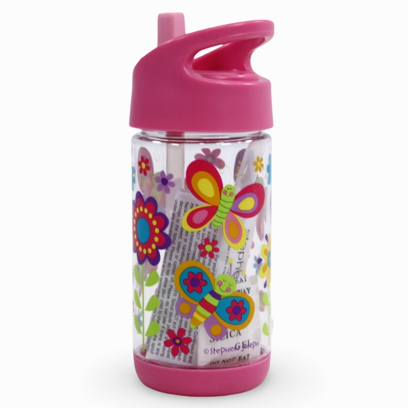 Stephen Joseph Butterfly Flip Top Water Bottle  500ml