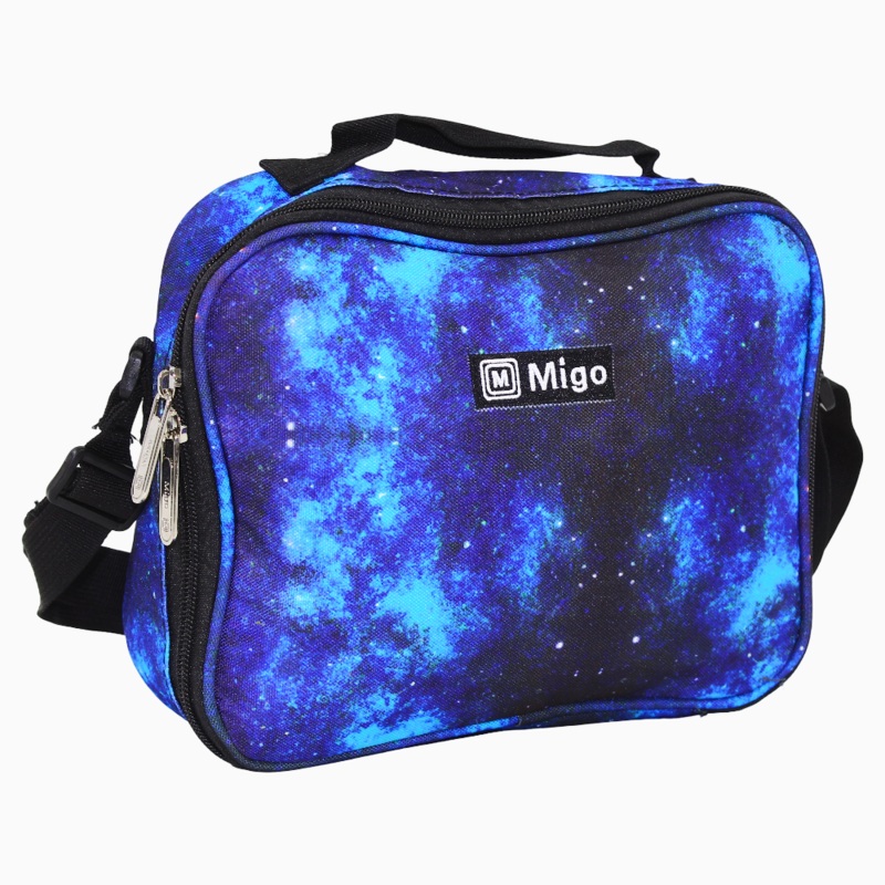 Fabric Lunch Bag - Navy & Blue