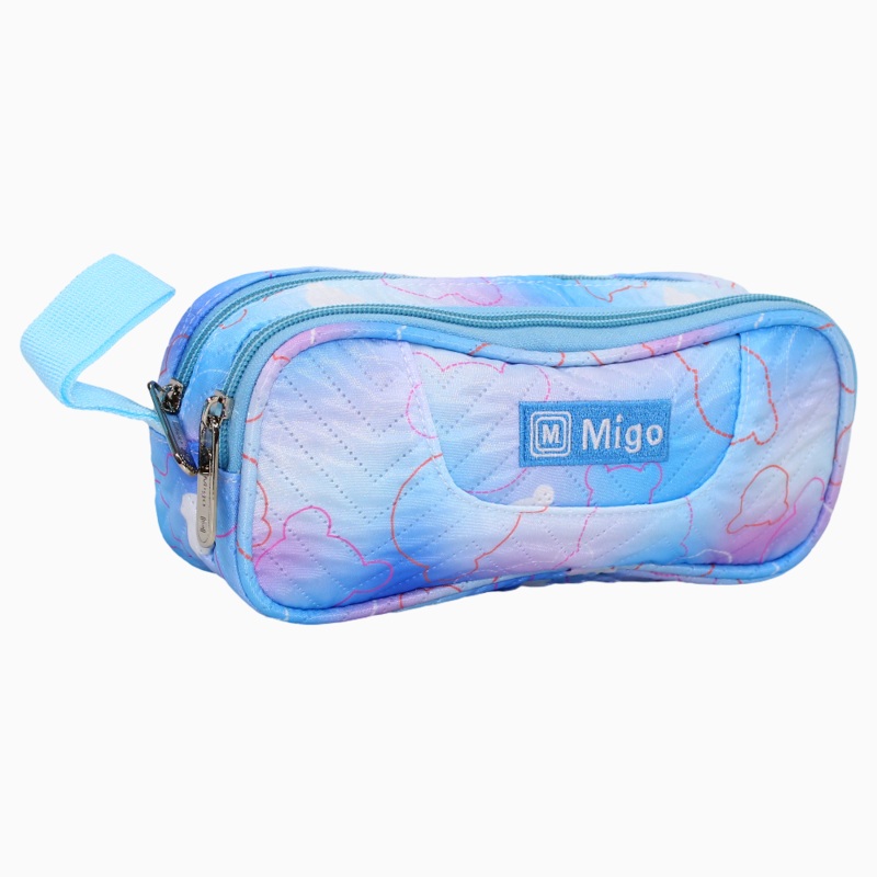 Fabric Mickey Mouse Pencil Case - Light Blue