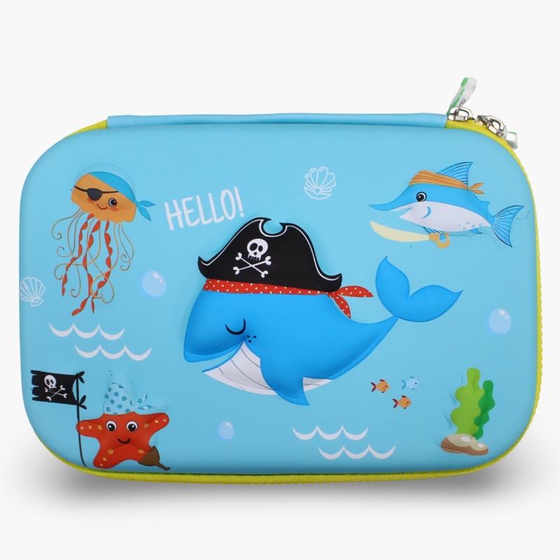 Fish Design Pencil Case  Aqua