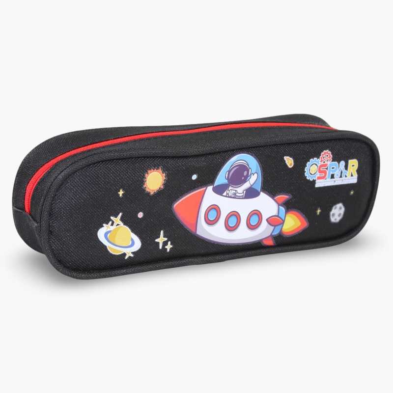 Space Themed Pencil Case  Black