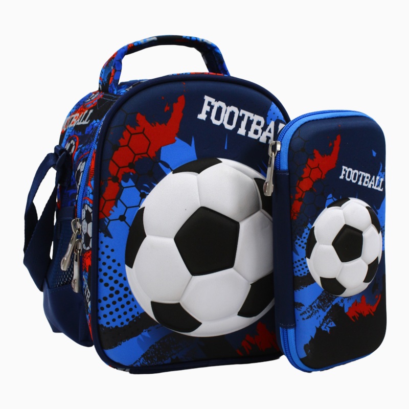 Football School Set (Lunch Bag + Pencil Case)
