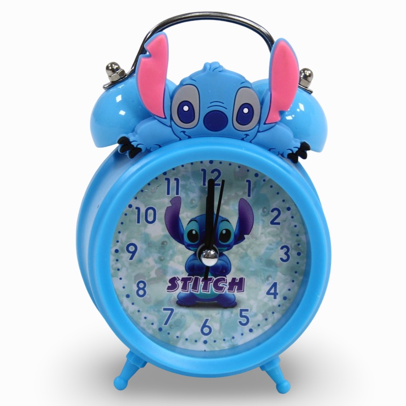 Alarm Clock  Baby Blue with Stitch Design