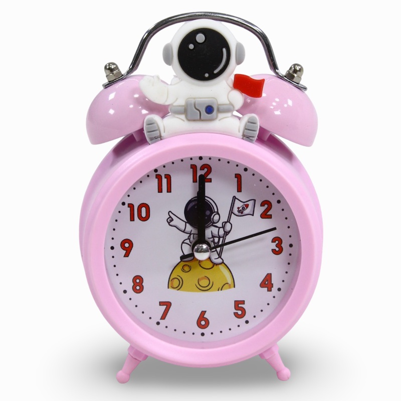 Alarm Clock  Pink with Astronaut Design