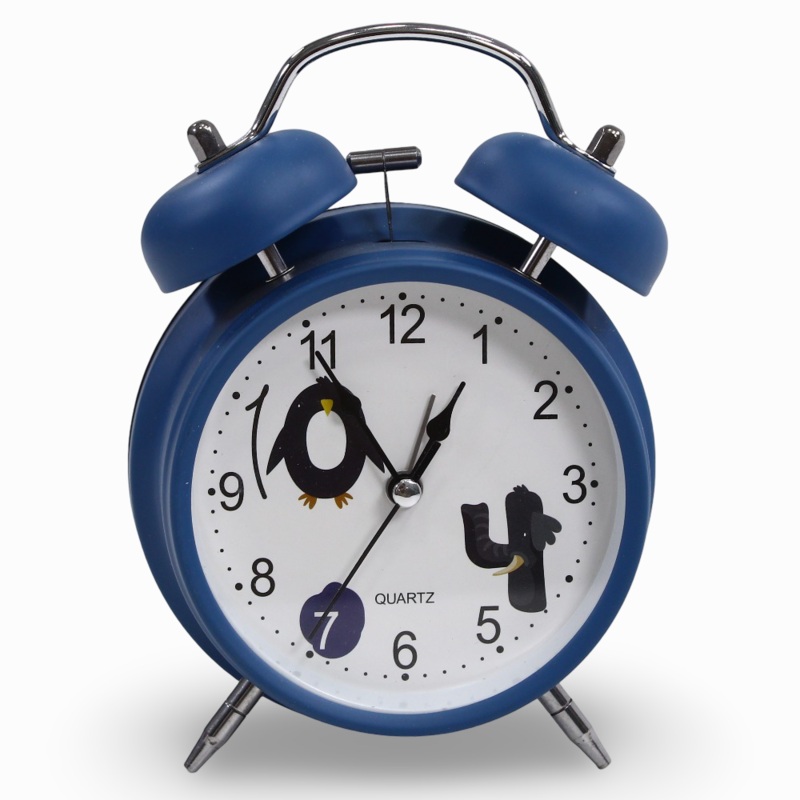 Metal Alarm Clock  Petroleum Blue