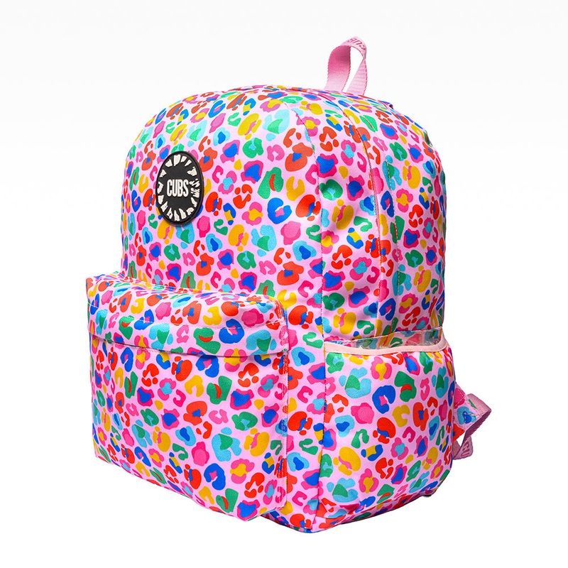 Cubs Pink Leopard Backpack  16 Inches