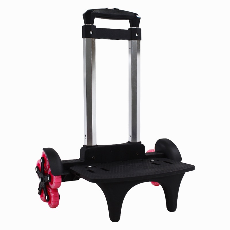 Foldable School Trolley Cart  (18.520 Inches) & 5 Pink Wheels