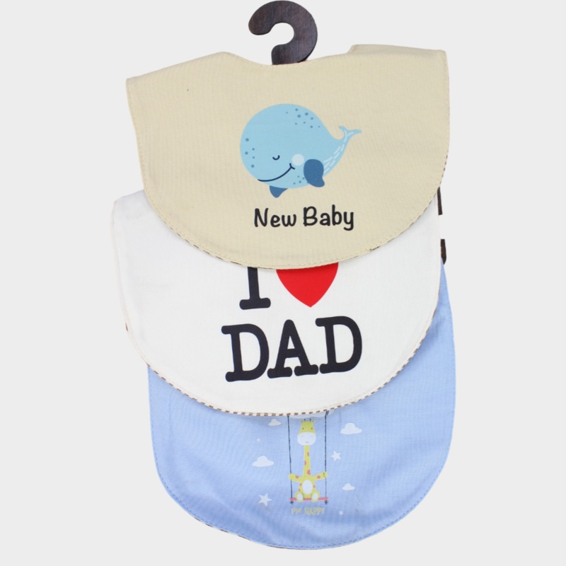 Baby Boys Cotton Bibs  Pack of 3  New Baby