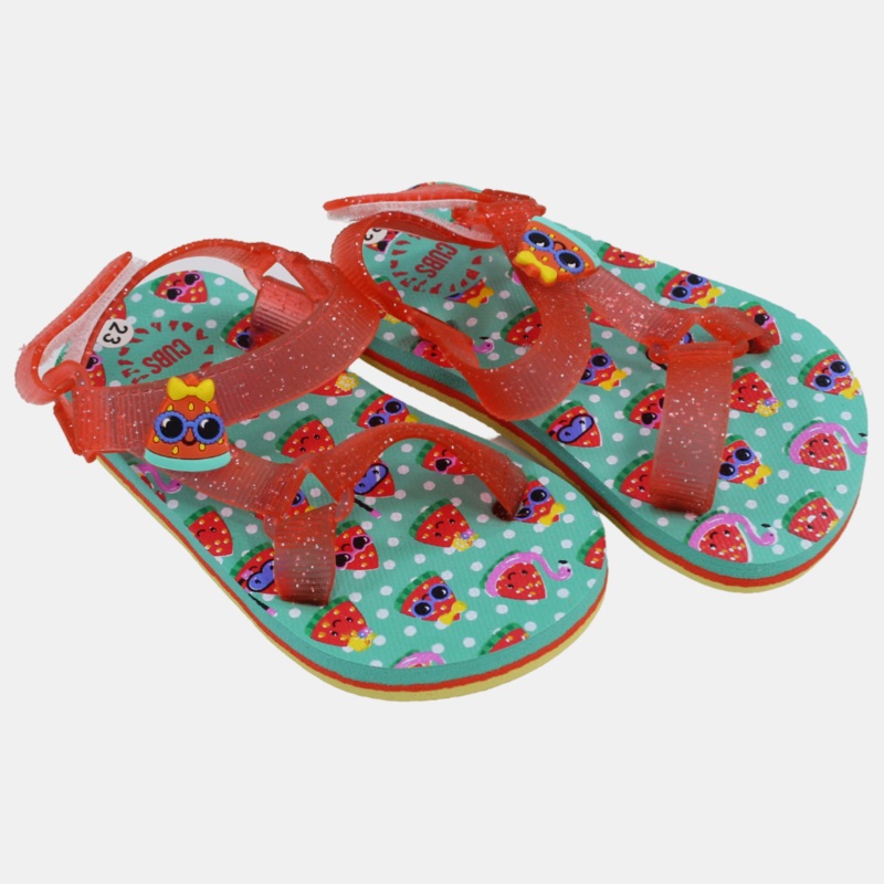 Baby Girls Rubber Sandal  Funny Watermelon Print