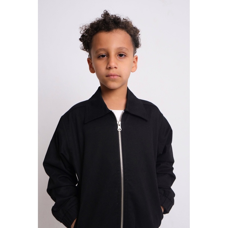 Black Long-Sleeved Jacket|2-3Y|4-5Y|6-7Y|8-9Y|10-11Y|12-13Y