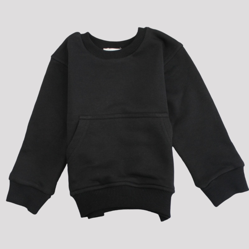 Unisex Black Sweatshirt|Black|2-3Y|4-5Y|6-7Y|8-9Y|10-11Y|12-13Y|14-15Y