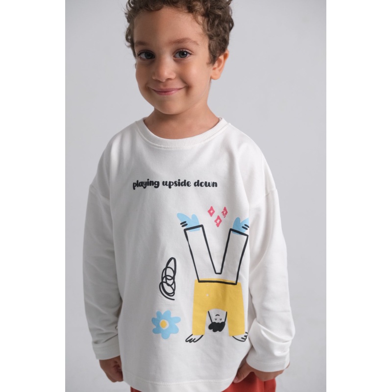 Unisex Playing Upside Down Long-Sleeved T-Shirt