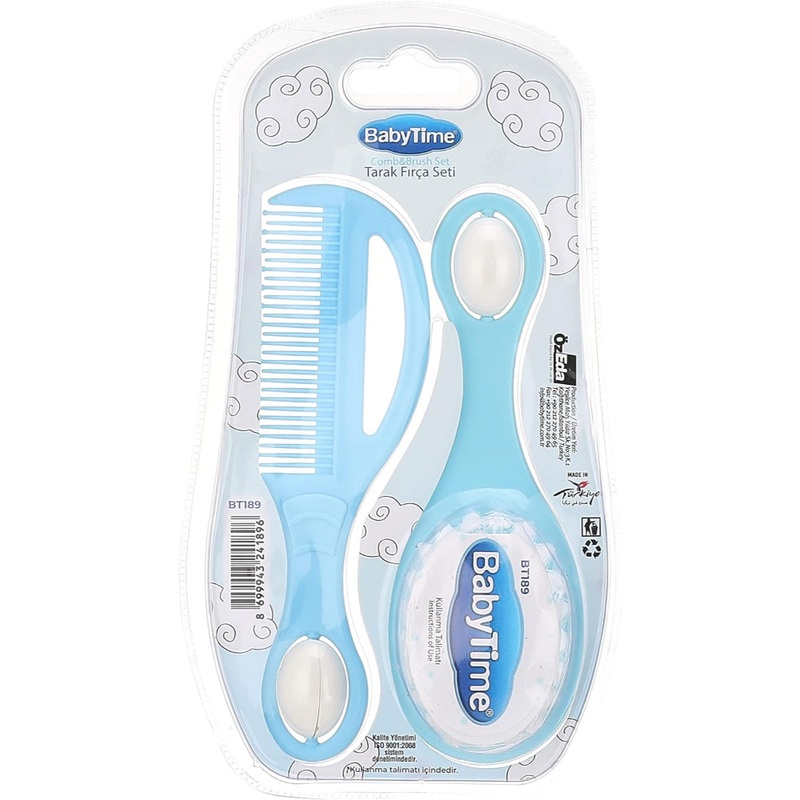 Baby Time Brush and Comb Set  Light Blue