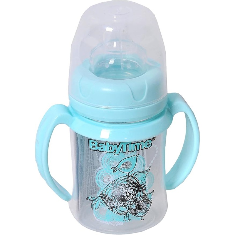 Baby Time PP Wide Neck Bottle With Handle 150cc  Aqua