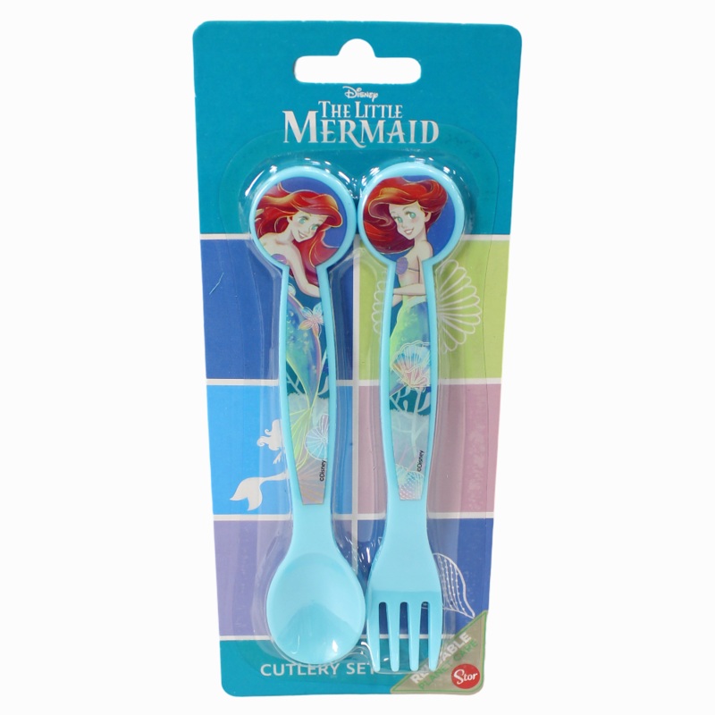 The Little Mermaid Children's Cutlery Spoon Fork Set