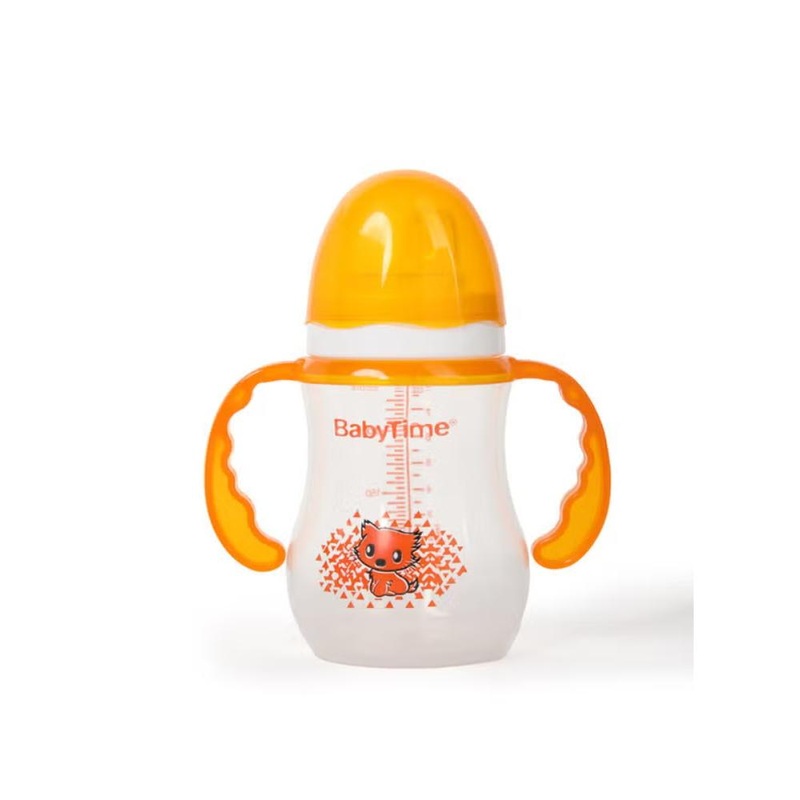Baby Time Baby Non-Drip Handled Cup 250ml  Orange