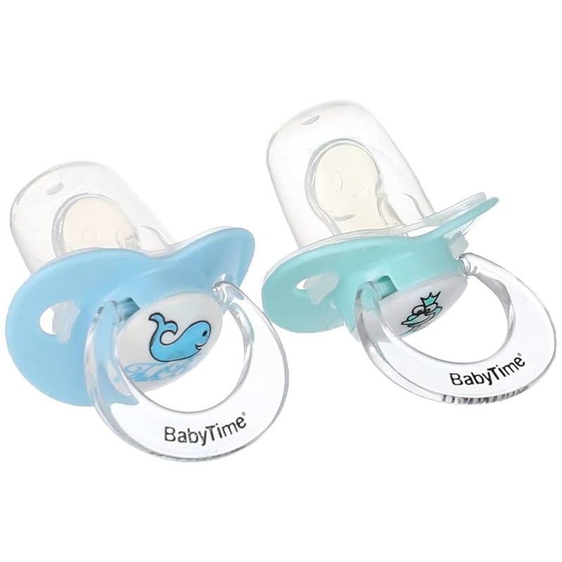 Baby Time Pacifier with Cover Size 1  Aqua